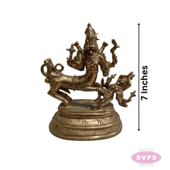 Panchaloha Sri Sarabeshwara Swamy Idol – 7 Inches