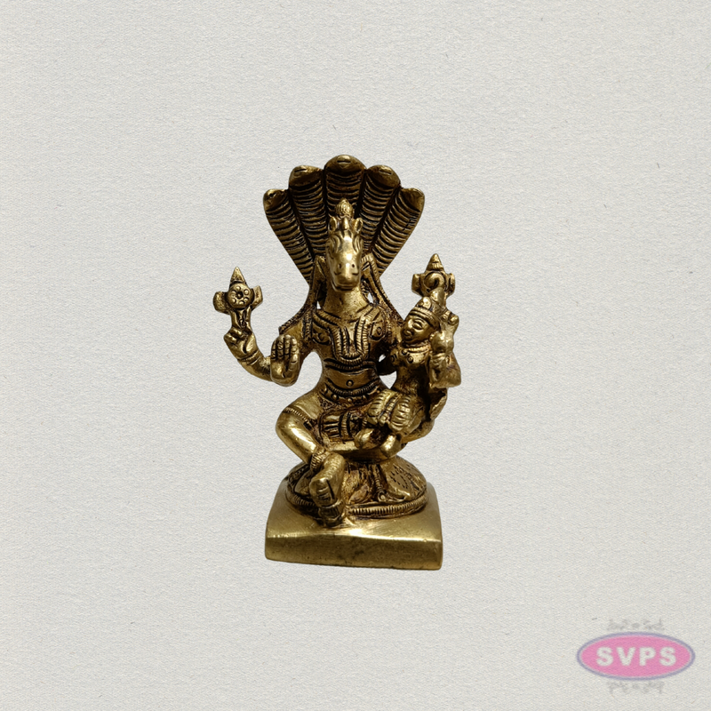 Brass Lakshmi Hayagriva Murti – Lord Hayagriva with Goddess Lakshmi