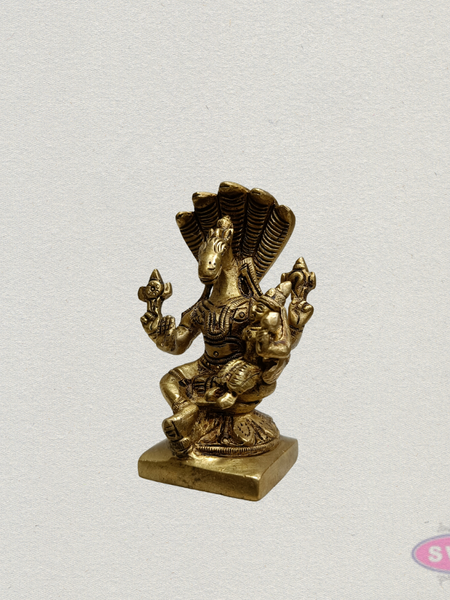 Brass Lakshmi Hayagriva Murti – Lord Hayagriva with Goddess Lakshmi