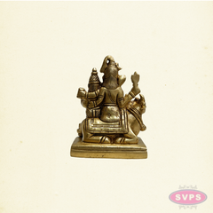 Brass Shiva Family Statue with Lord Murugan, Ganesha & Nandi