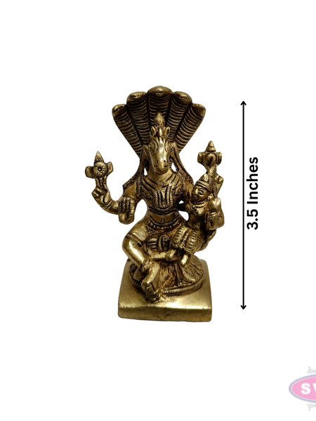 Brass Lakshmi Hayagriva Murti – Lord Hayagriva with Goddess Lakshmi