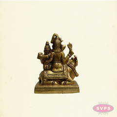 Handcrafted Brass Shiv Parivar Idol with Nandi – Traditional Hindu Family Statue