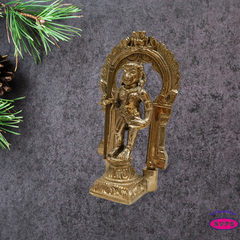 Handmade Panchalogam  Palani Murugar With Tiruvachi / Kumarar Karthikeyar Statue - 3.5 Inches