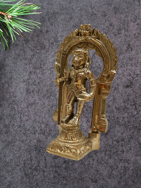 Handmade Panchalogam  Palani Murugar With Tiruvachi / Kumarar Karthikeyar Statue - 3.5 Inches