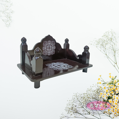 Wooden Pooja Simhasanam for Idols – Classic Dark Finish