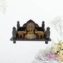Wooden Pooja Simhasanam for Idols – Classic Dark Finish