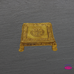 Traditional Brass Pooja Peedam with Floral Engraving