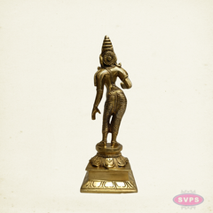 Brass Sivakami Devi Murti – 9 Inch Temple Style Hindu Goddess Idol