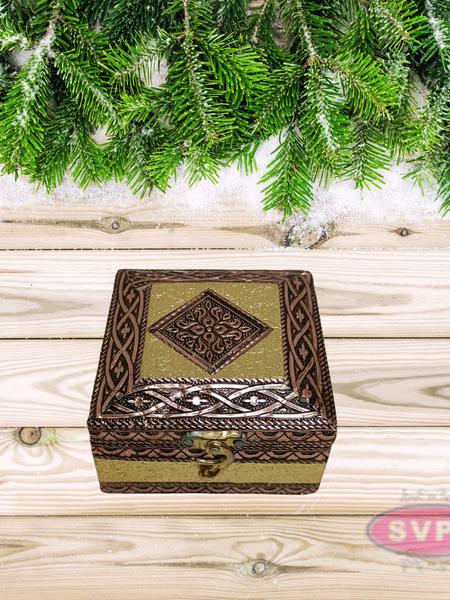 Embossed Diamond Design Jewelry Box – Decorative Gift Box
