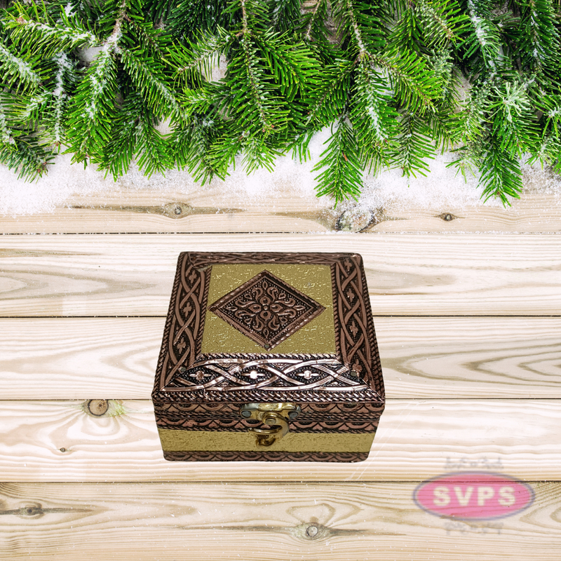 Embossed Diamond Design Jewelry Box – Decorative Gift Box