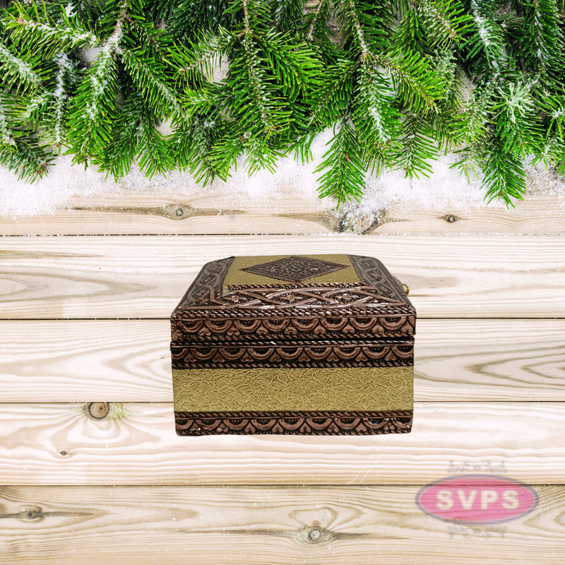 Embossed Diamond Design Jewelry Box – Decorative Gift Box