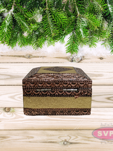 Embossed Diamond Design Jewelry Box – Decorative Gift Box