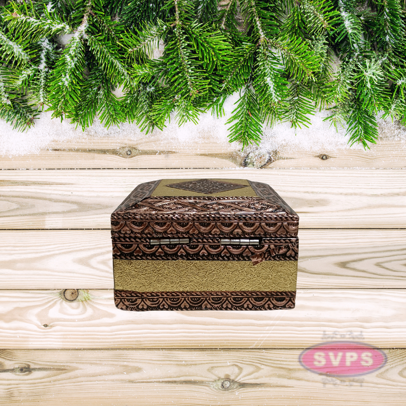 Embossed Diamond Design Jewelry Box – Decorative Gift Box