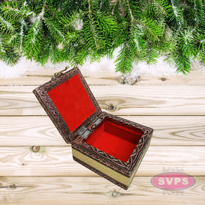 Embossed Diamond Design Jewelry Box – Decorative Gift Box