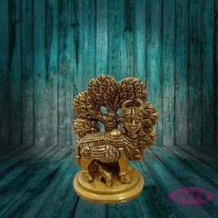Brass Kamadhenu Idol with Calf – Auspicious Gift for Housewarming