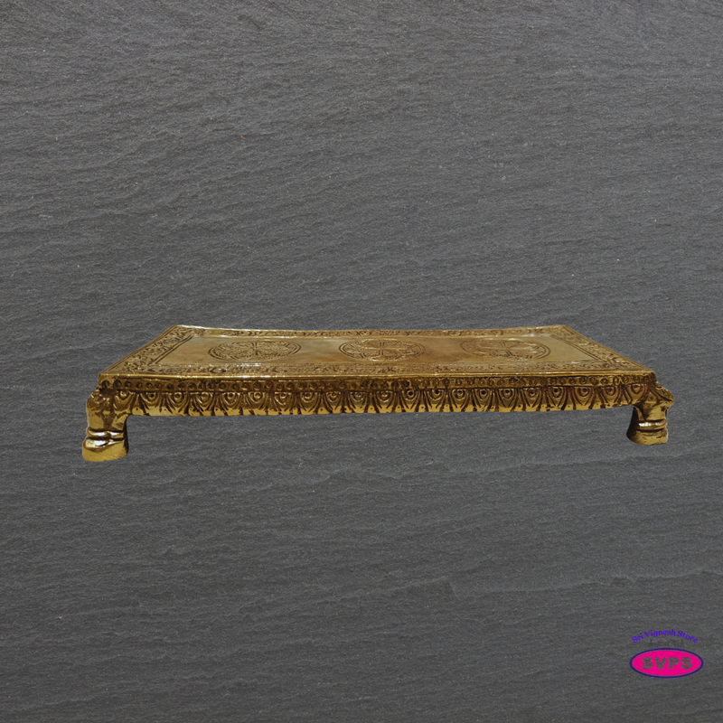 Brass Pooja Peedam – Small Idol Stand for Mandir