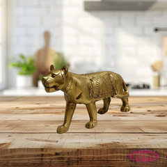 Handcrafted Brass Tiger Idol – Traditional Vastu Decor