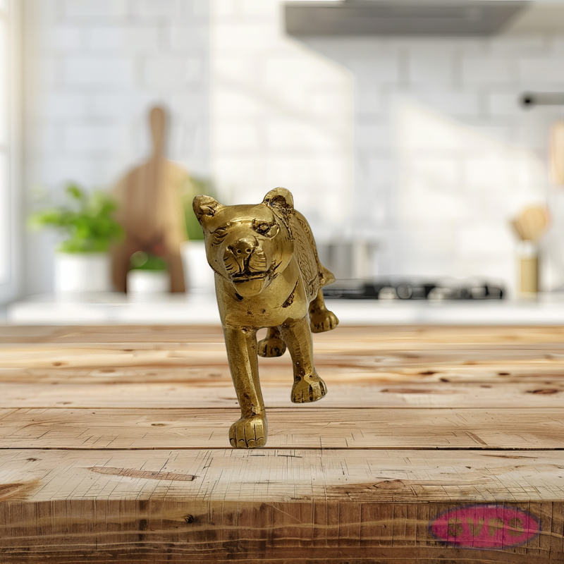 Handcrafted Brass Tiger Idol – Traditional Vastu Decor