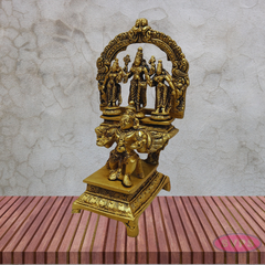 Brass Lord Venkateswara with Sridevi Bhudevi & Garuda Statue