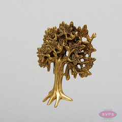 Handcrafted Brass Tree Wall Hanging – Tree of Life Wall Décor (7 Inch)