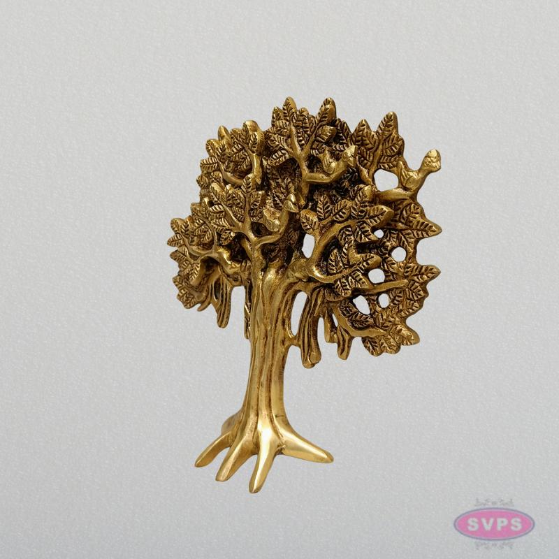 Handcrafted Brass Tree Wall Hanging – Tree of Life Wall Décor (7 Inch)