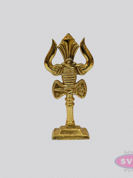 Gold Coated Trisoolam with Stand