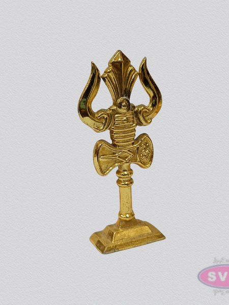 Gold Coated Trisoolam with Stand