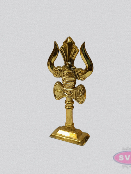 Gold Coated Trisoolam with Stand