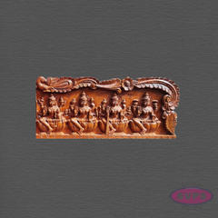 Wooden Ashtalakshmi Wall Hanging Panel – 8 Forms of Lakshmi Carved Decor