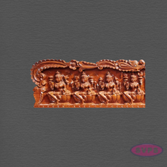 Wooden Ashtalakshmi Wall Hanging Panel – 8 Forms of Lakshmi Carved Decor