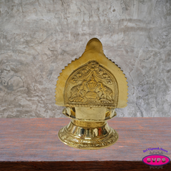Brass Vadakalai Thiruman Vilakku – Traditional Perumal Pooja Oil Lamp
