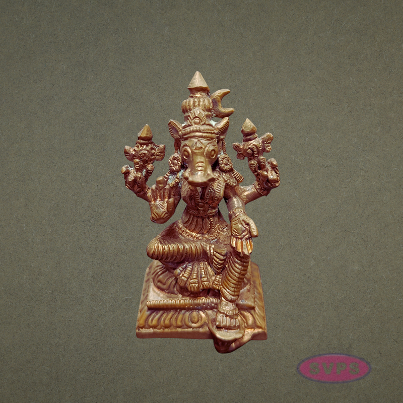 Handcrafted Panchaloham Varahi Amman Idol for Pooja & Protection