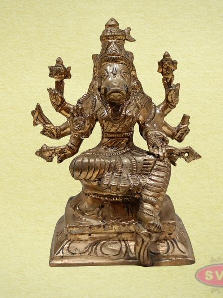 Handmade Panchalogha Varahi Amman Idol-5 Inches