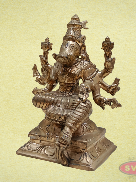 Handmade Panchalogha Varahi Amman Idol-5 Inches