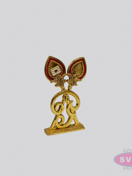 Murugan Vel with Om Gold Finish Car Dashboard Idol