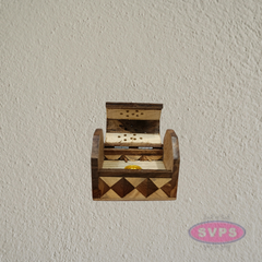 Compact Wooden Agarbatti & Dhoop Holder with Ventilated Lid