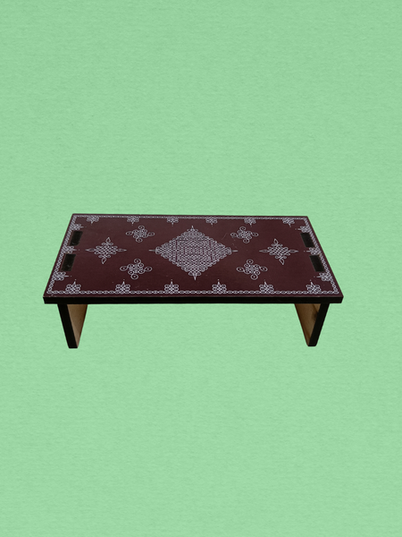 Handcrafted Wooden Pooja Plate Stand