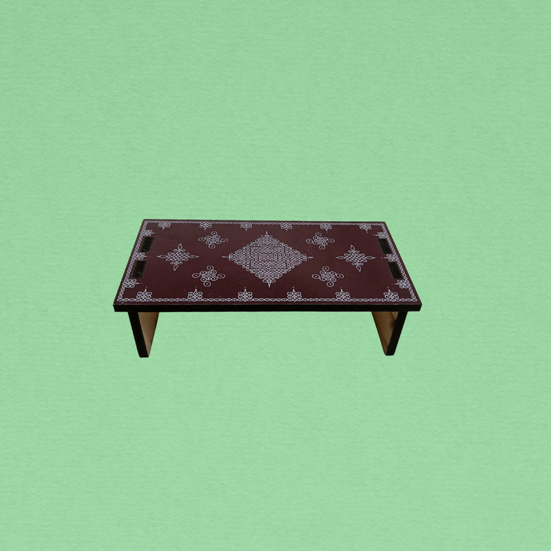 Handcrafted Wooden Pooja Plate Stand