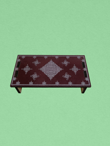 Handcrafted Wooden Pooja Plate Stand
