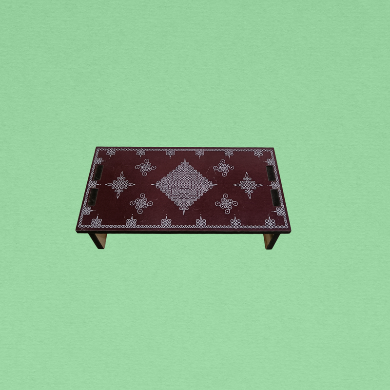 Handcrafted Wooden Pooja Plate Stand