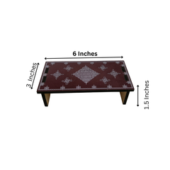 Handcrafted Wooden Pooja Plate Stand