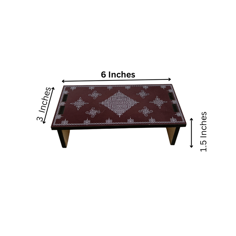 Handcrafted Wooden Pooja Plate Stand