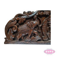 Decorative Wooden Gajalakshmi Wall Art | Goddess Lakshmi with Elephants | Home Entrance Decor