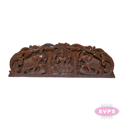 Decorative Wooden Gajalakshmi Wall Art | Goddess Lakshmi with Elephants | Home Entrance Decor