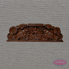 Wooden Gajalakshmi Wall Hanging | Hand-Carved Goddess Lakshmi with Elephants | Traditional Home Decor