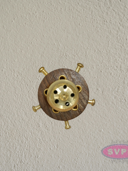 Handcrafted Wooden & Brass Incense Holder Stand